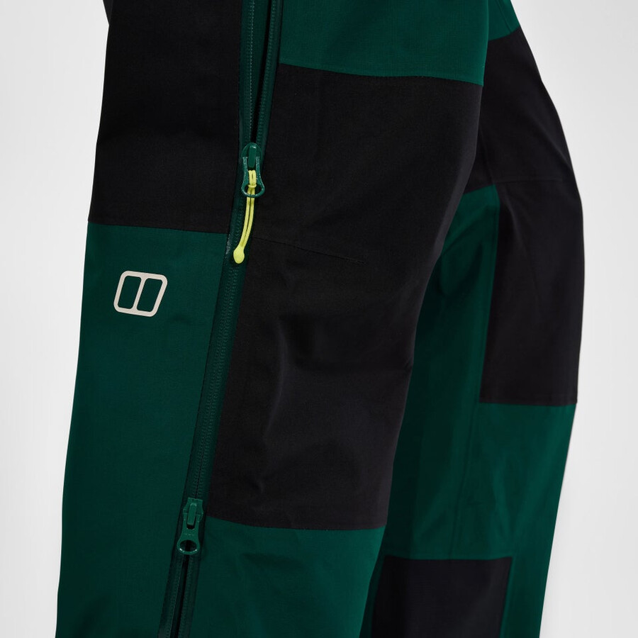 mens ridge-seeker waterproof pant black - greenblack berghaus