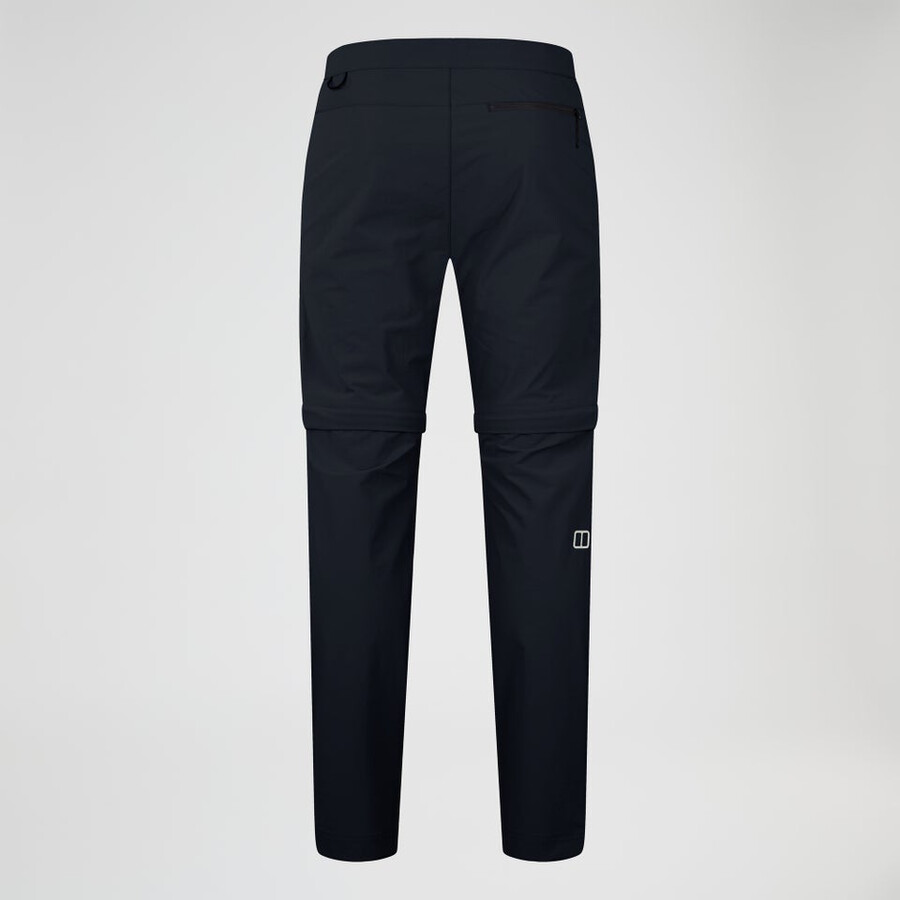 mens trail-explorer zip off pant - black berghaus