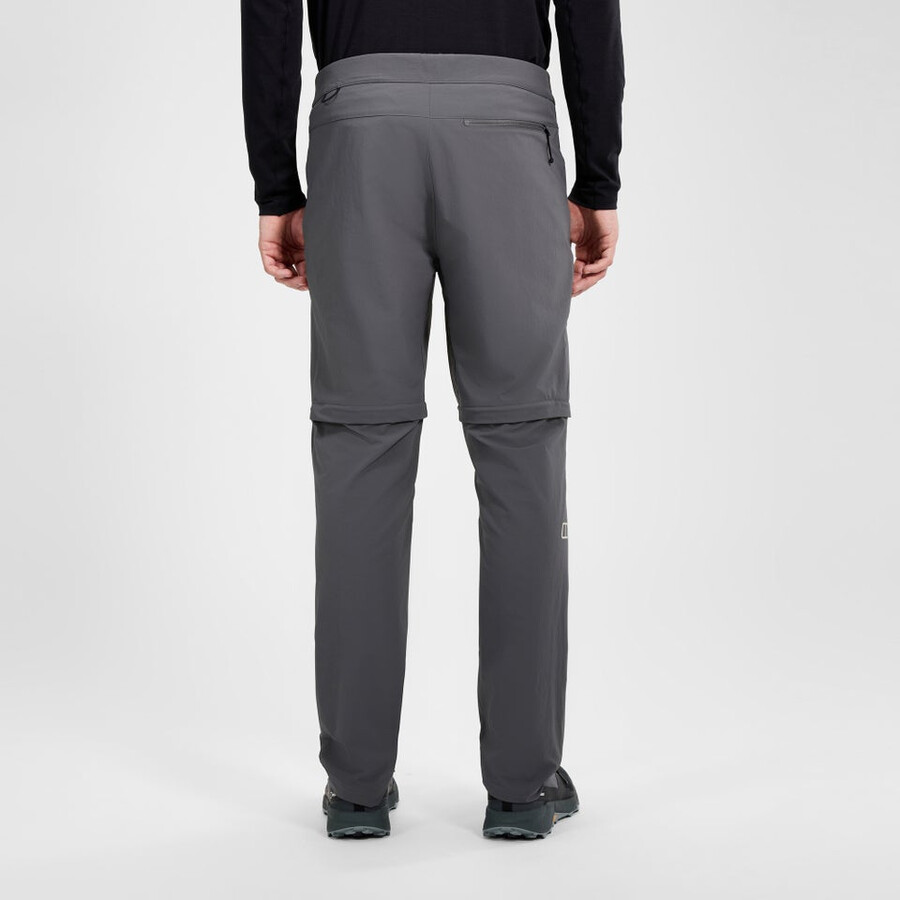 mens trail-explorer zip off pant - grey berghaus