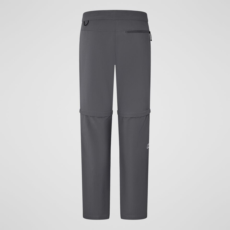 mens trail-explorer zip off pant - grey berghaus