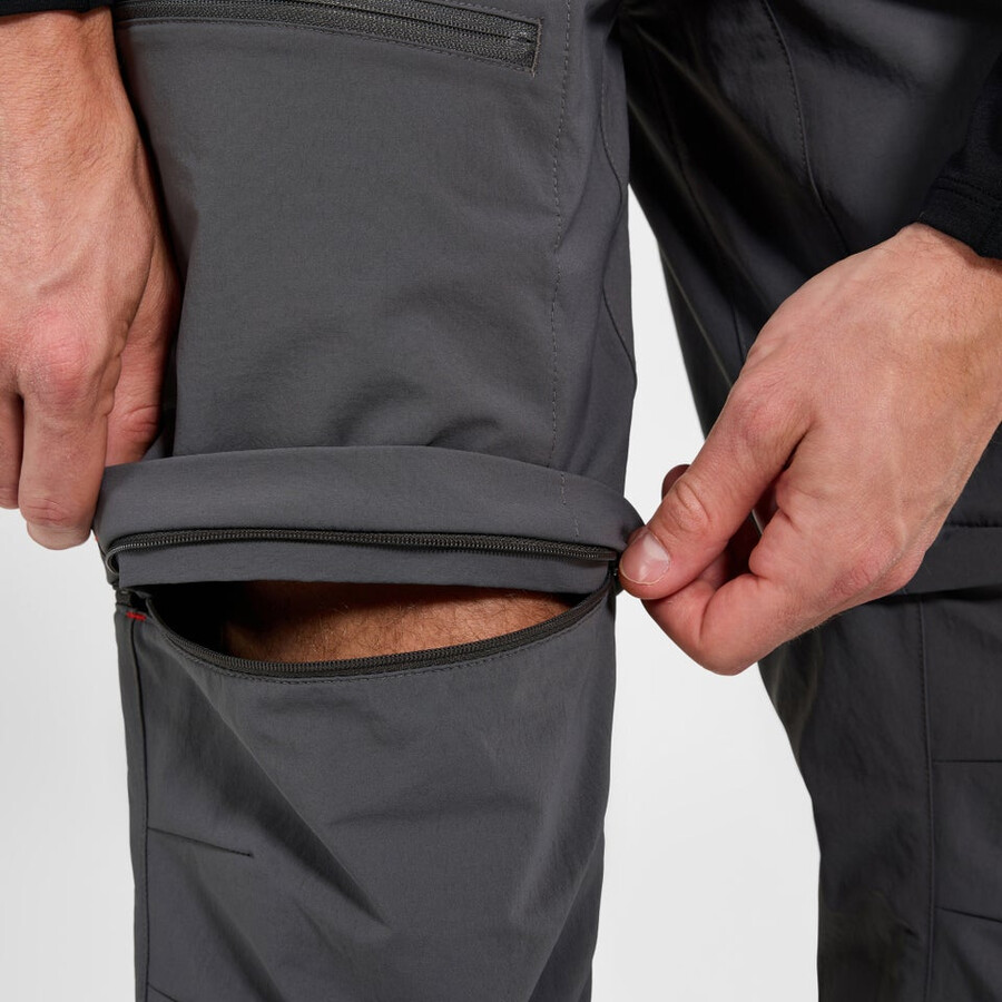 mens trail-explorer zip off pant - grey berghaus