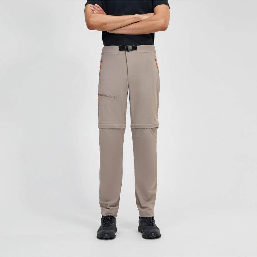 mens trail-explorer zip off pant - natural berghaus