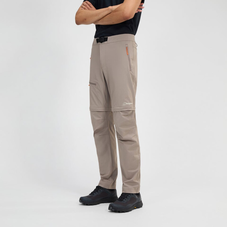 mens trail-explorer zip off pant - natural berghaus