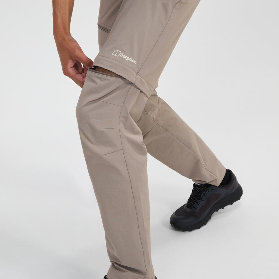 mens trail-explorer zip off pant - natural berghaus