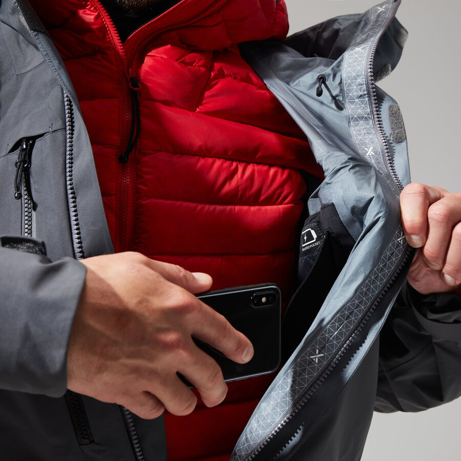 mens mtn guide gore-tex pro jacket - greyblack berghaus