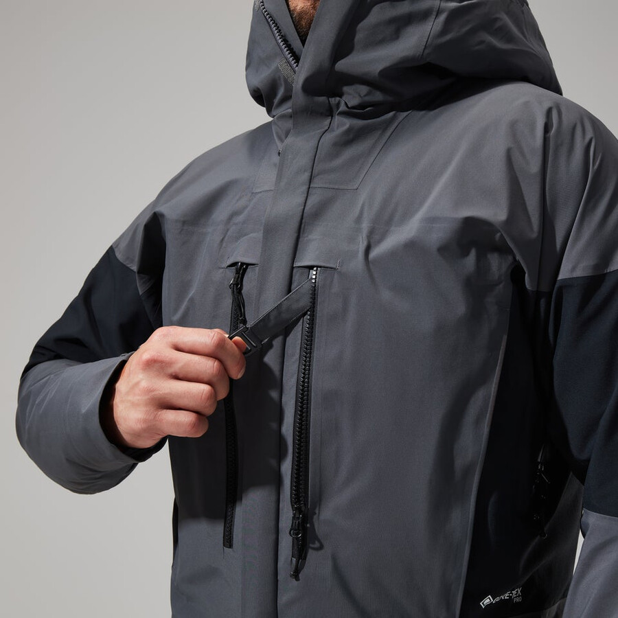 mens mtn guide gore-tex pro jacket - greyblack berghaus