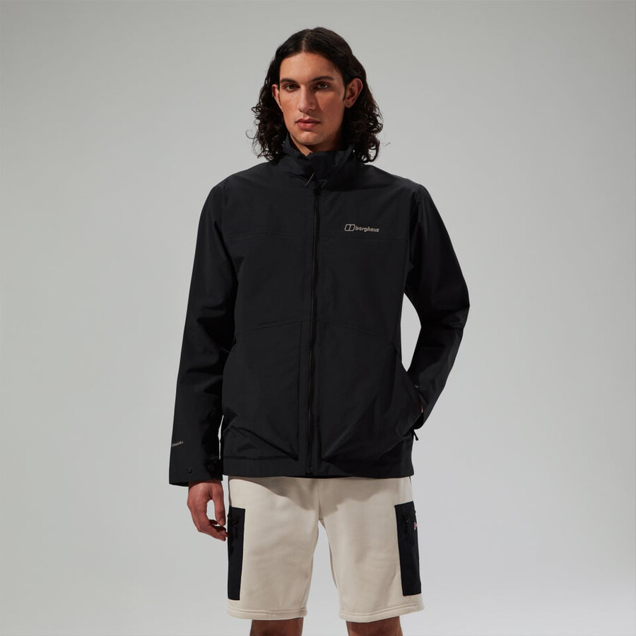 mens woodwalk waterproof jacket black berghaus