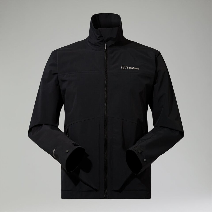 mens woodwalk waterproof jacket black berghaus