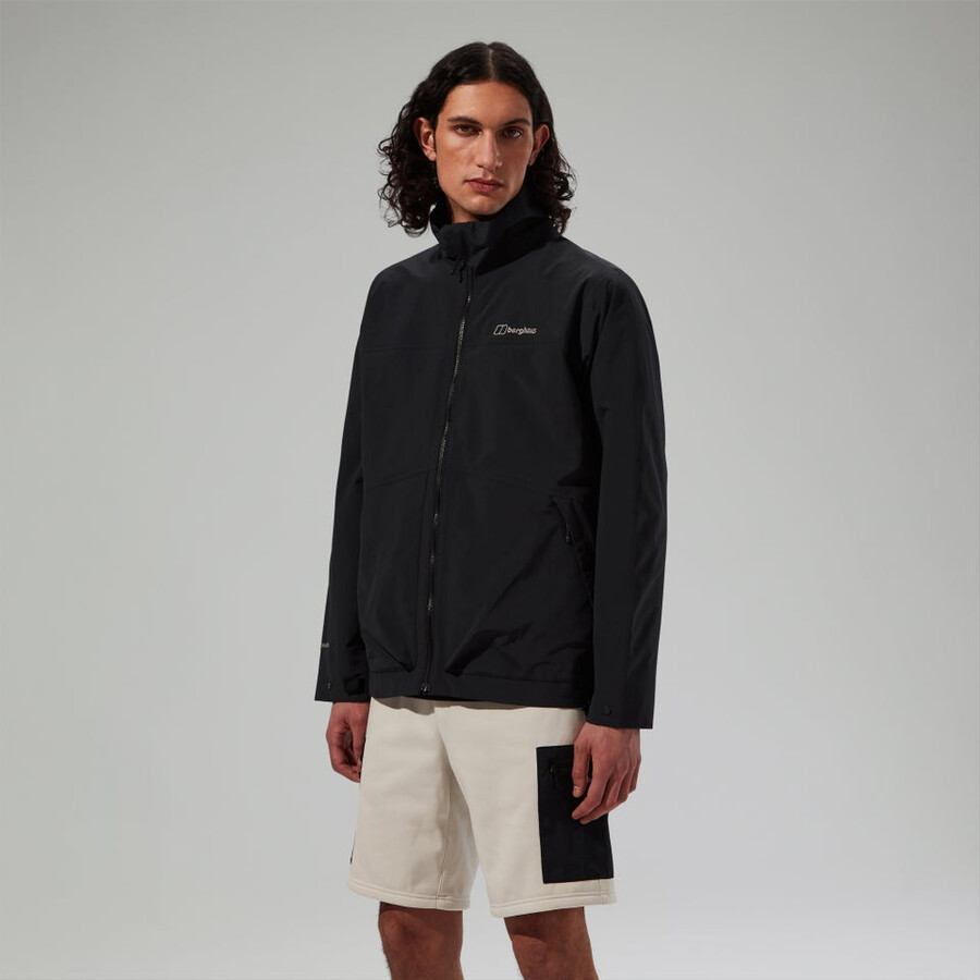 mens woodwalk waterproof jacket black berghaus