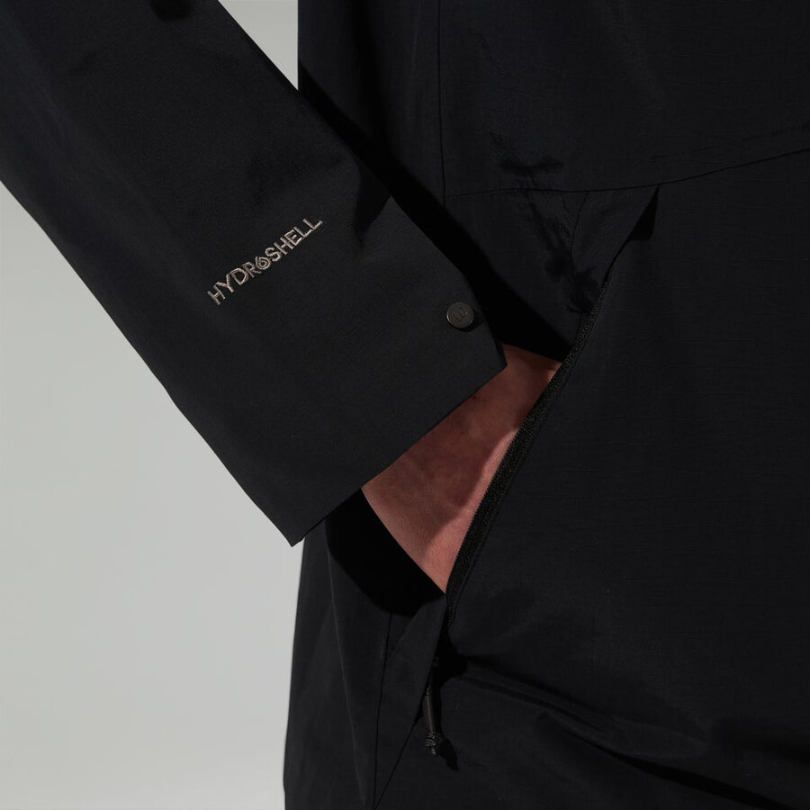 mens woodwalk waterproof jacket black berghaus