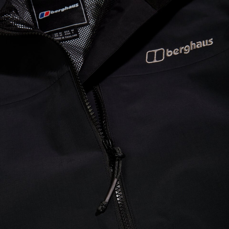 mens woodwalk waterproof jacket black berghaus