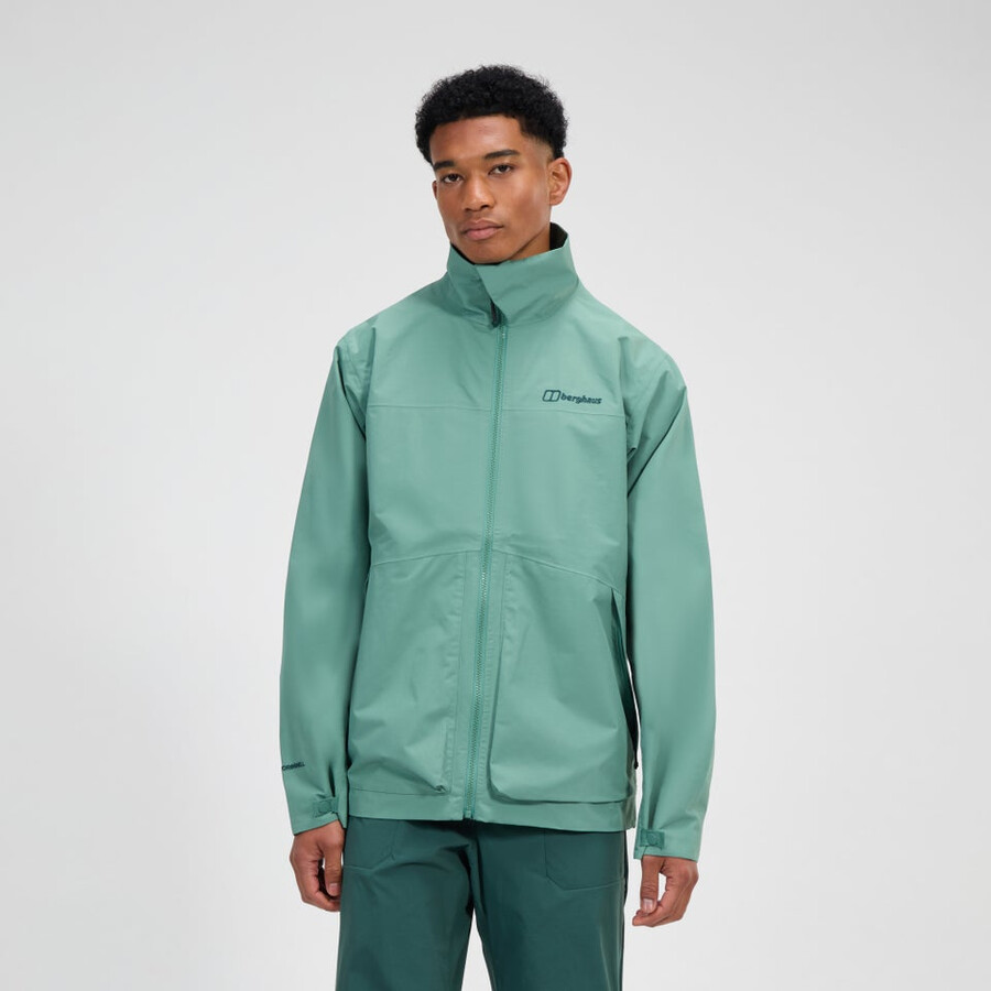 mens woodwalk waterproof jacket - green berghaus