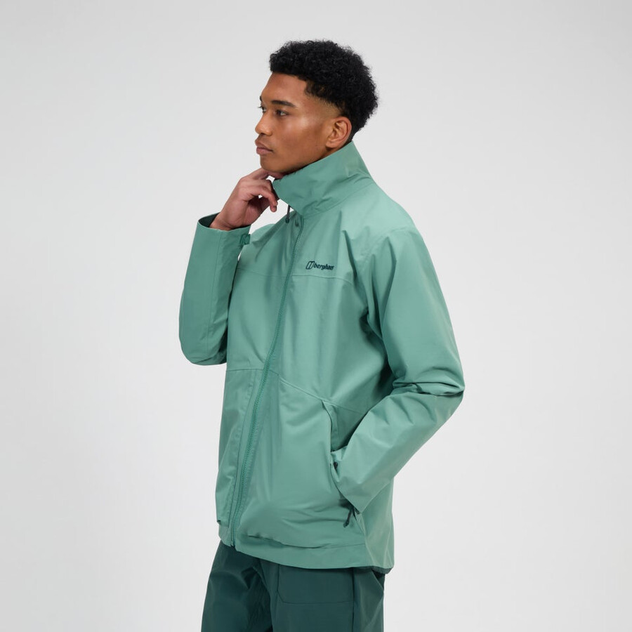 mens woodwalk waterproof jacket - green berghaus