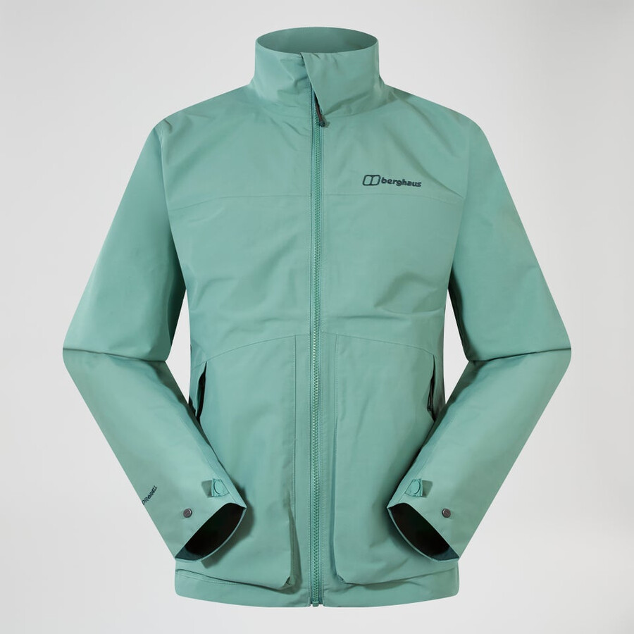 mens woodwalk waterproof jacket - green berghaus