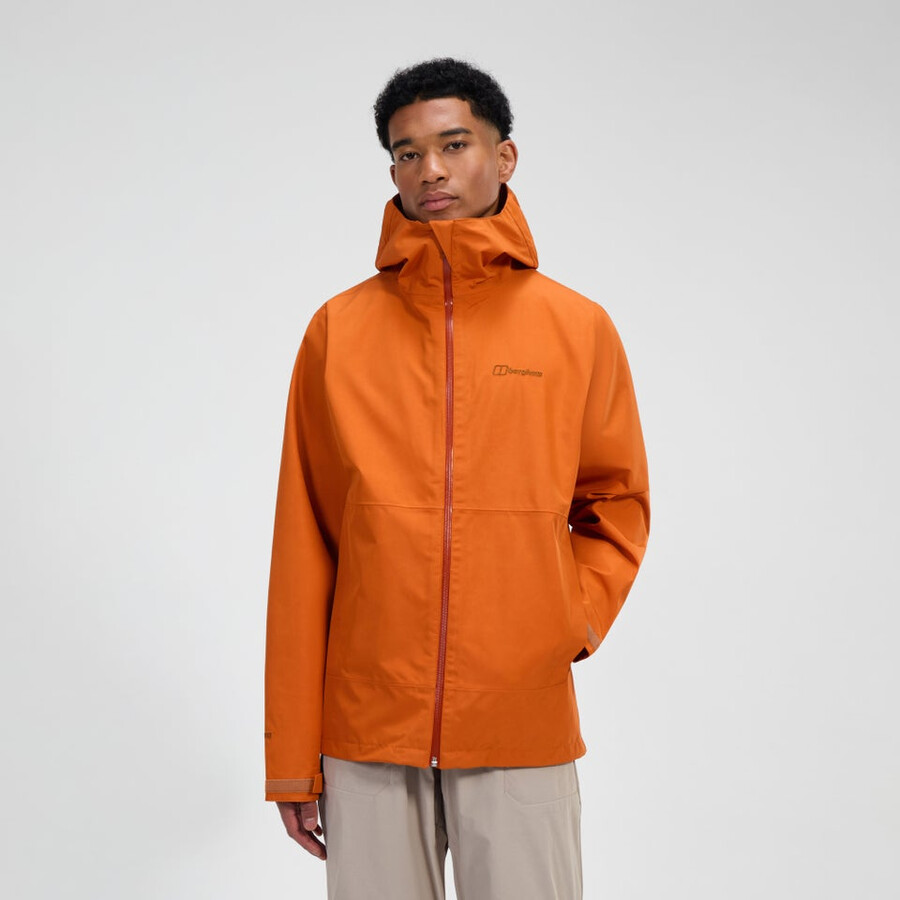 mens bramblfell interactive gore-tex waterproof jacket - orange berghaus