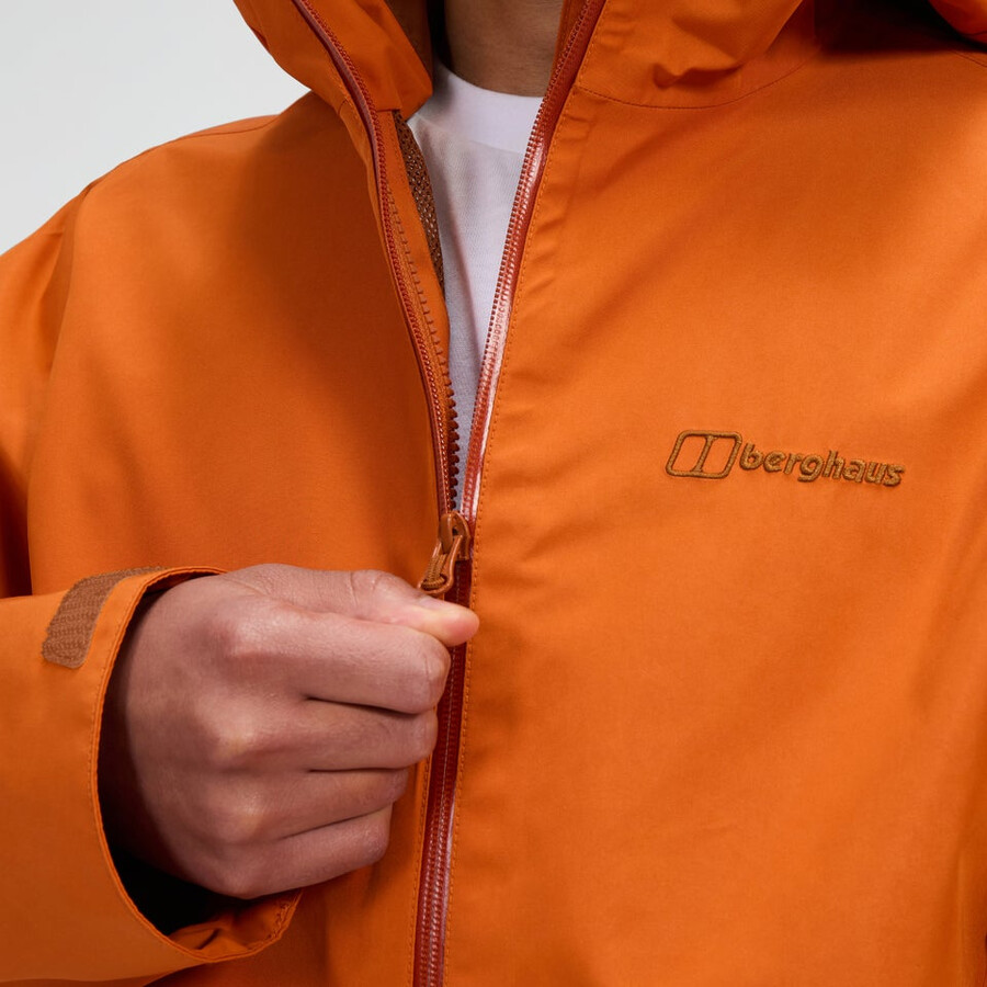 mens bramblfell interactive gore-tex waterproof jacket - orange berghaus