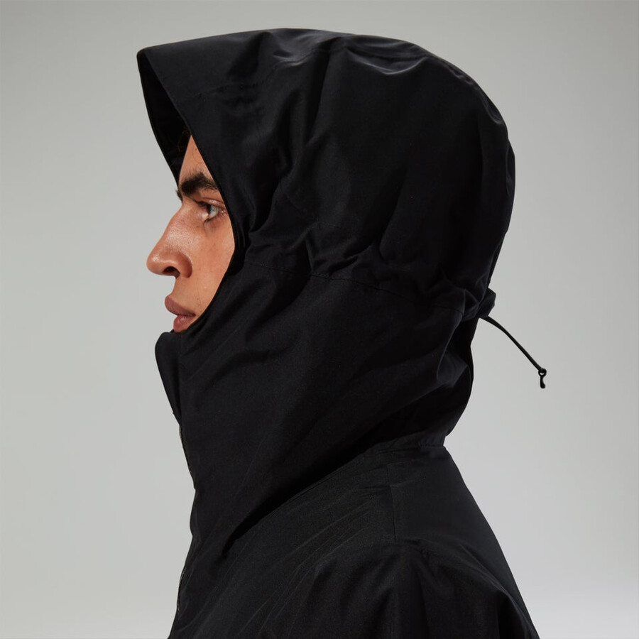 mens deluge pro 3.0 insulated waterproof jacket - black berghaus