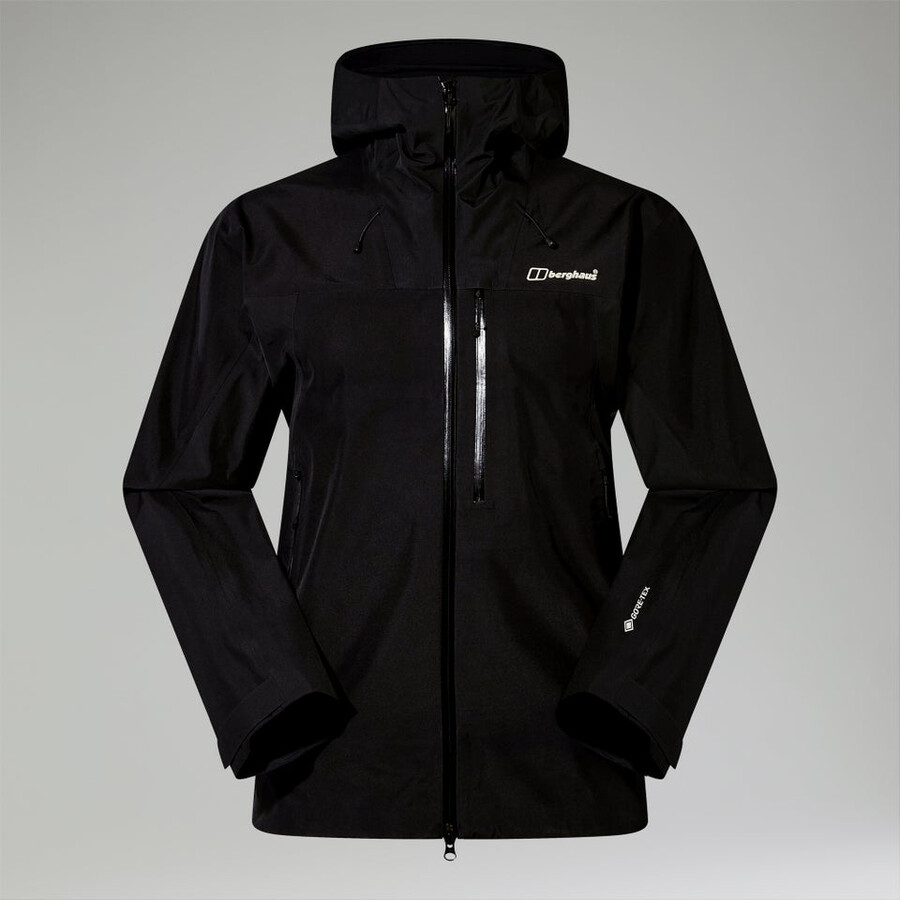 mens ridge-seeker gore-tex waterproof jacket - black berghaus