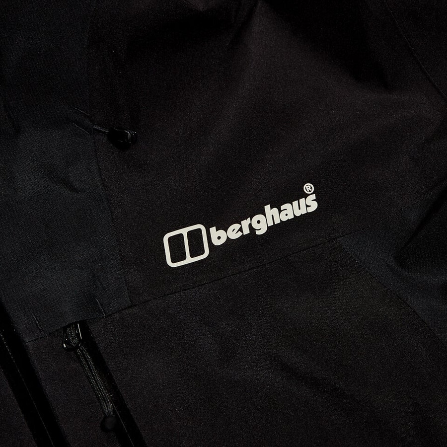 mens ridge-seeker gore-tex waterproof jacket - black berghaus