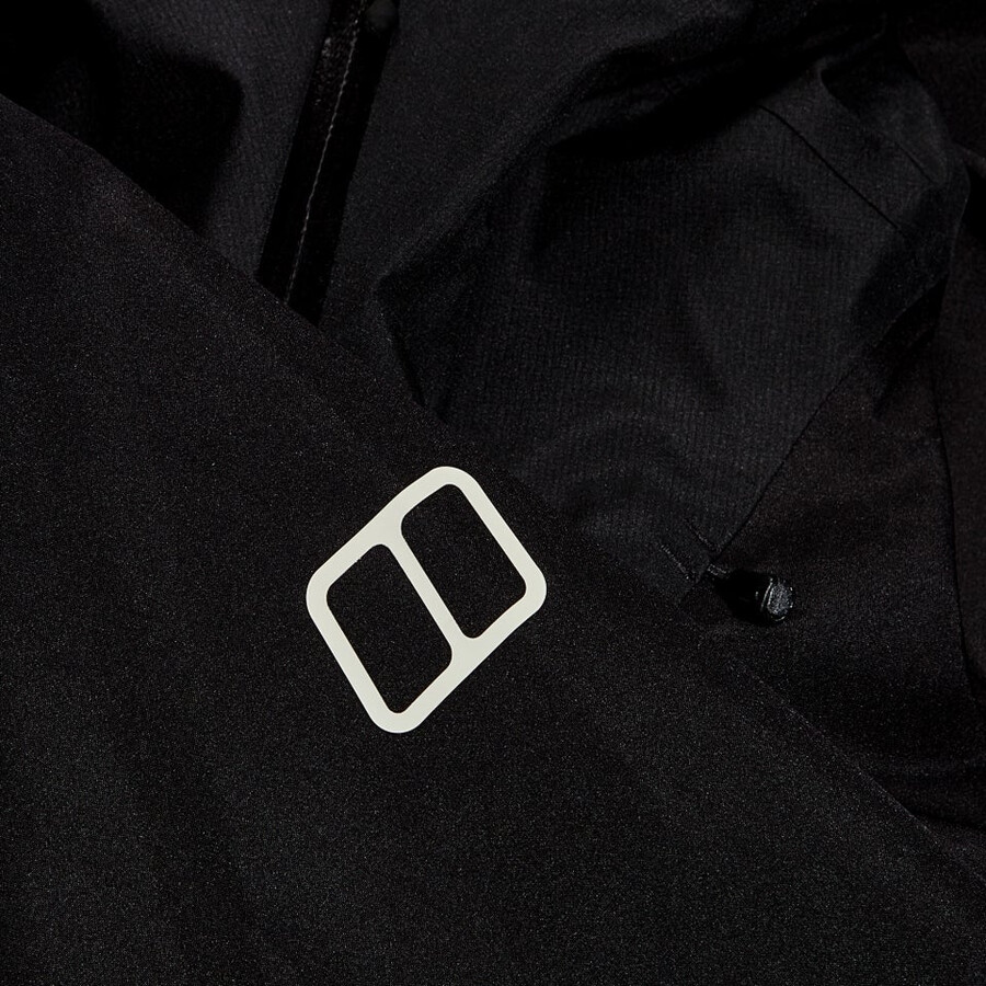 mens ridge-seeker gore-tex waterproof jacket - black berghaus