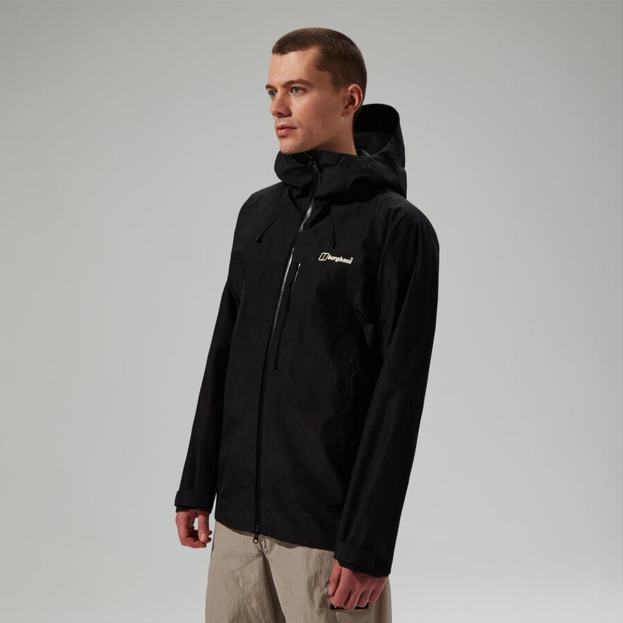 mens ridge-seeker gore-tex waterproof jacket - black berghaus