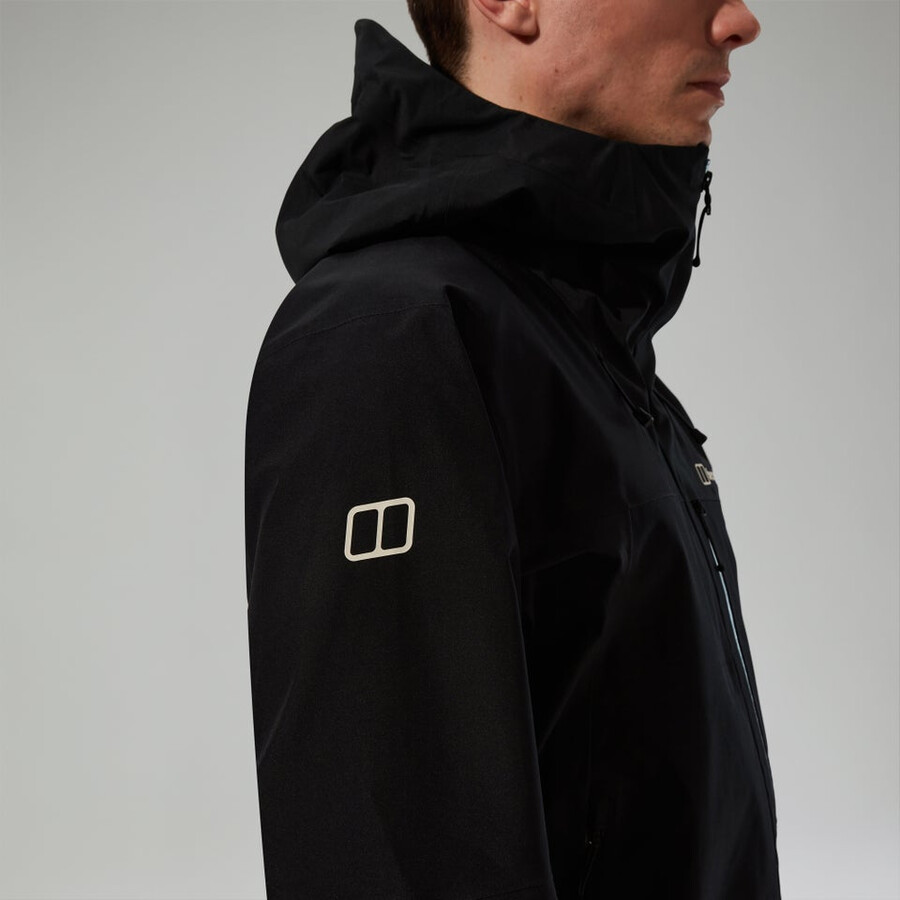 mens ridge-seeker gore-tex waterproof jacket - black berghaus