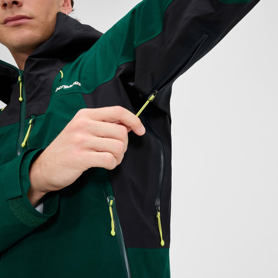 mens ridge-seeker waterproof jacket - greenblack berghaus