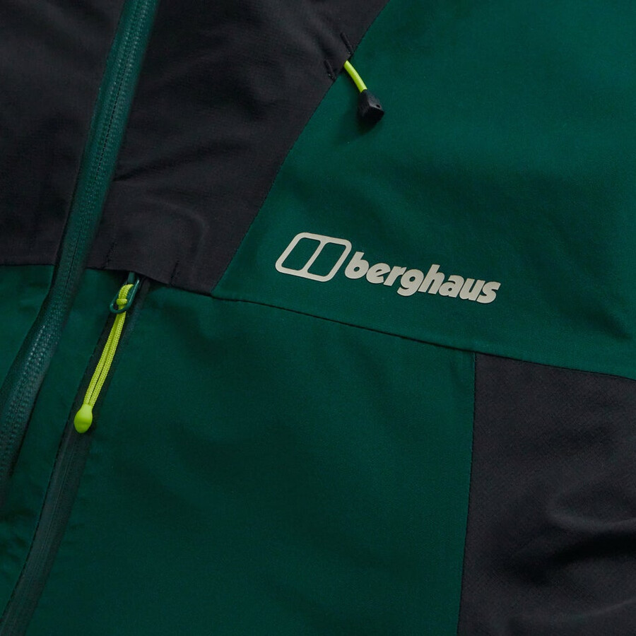 mens ridge-seeker waterproof jacket - greenblack berghaus