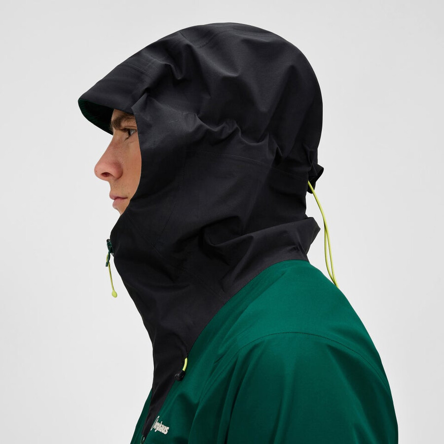 mens ridge-seeker waterproof jacket - greenblack berghaus