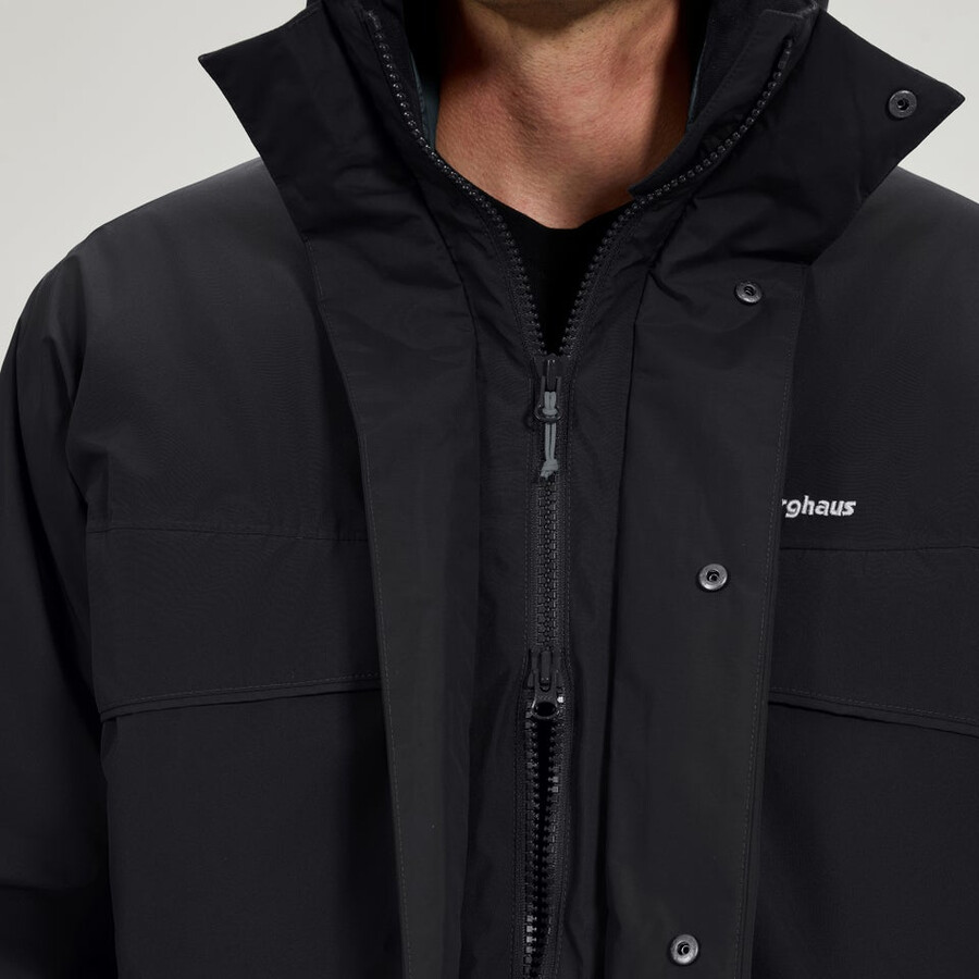 mens fernly gore-tex down parka - black berghaus