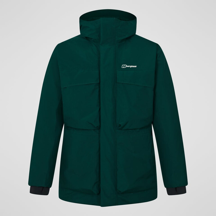 mens fernly gore-tex down parka - green berghaus