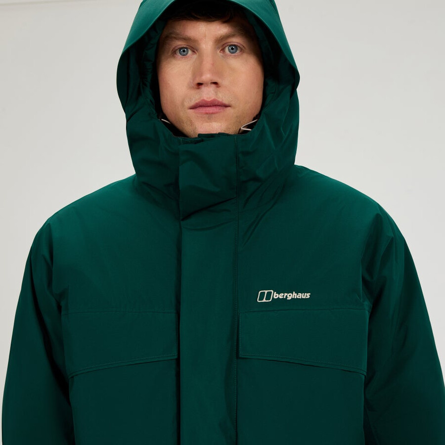 mens fernly gore-tex down parka - green berghaus