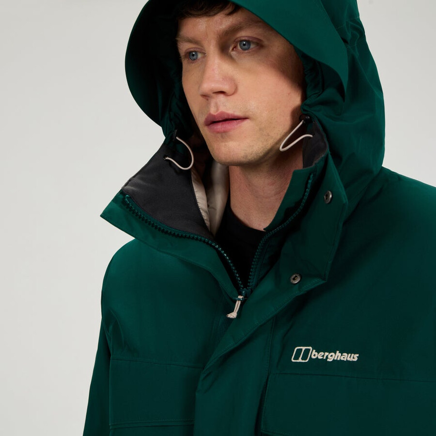 mens fernly gore-tex down parka - green berghaus