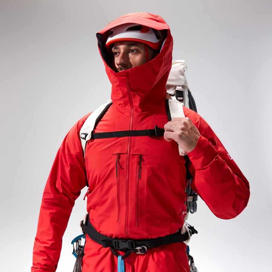 mens mtn guide alpine pro gore-tex jacket - red berghaus