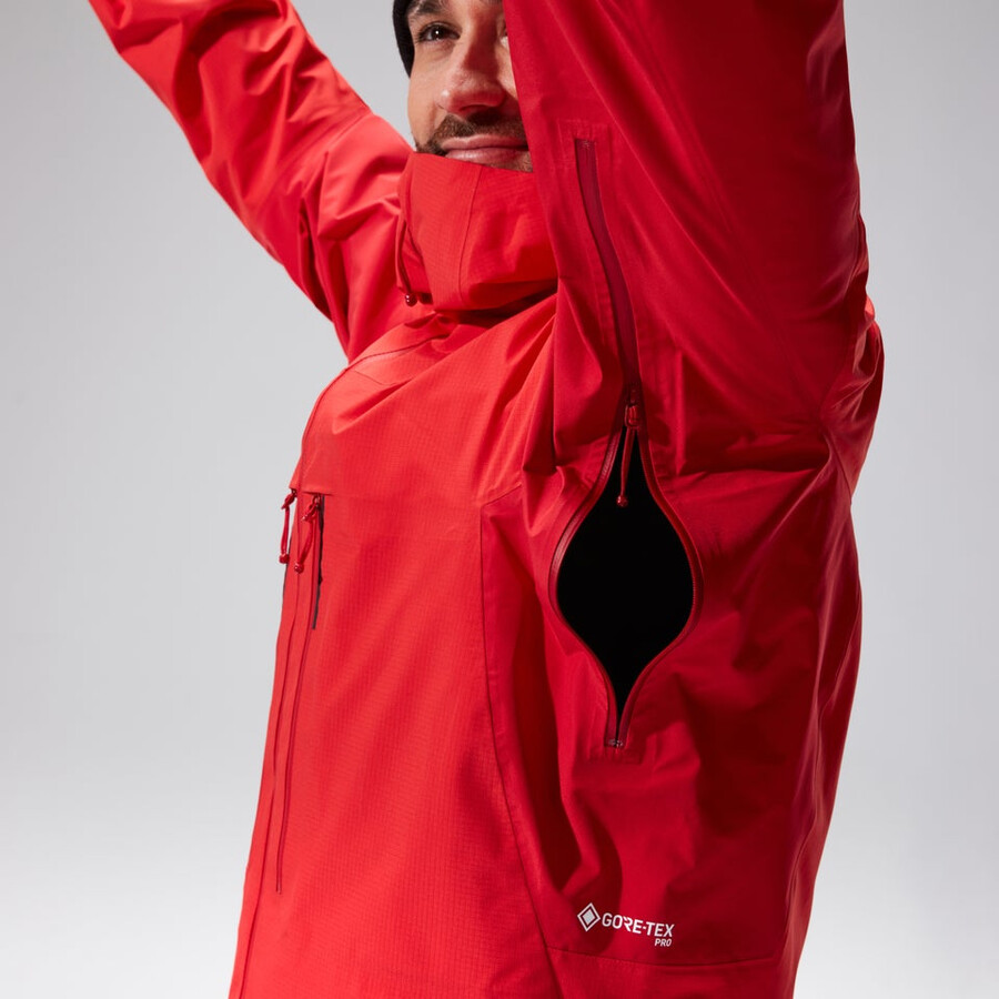mens mtn guide alpine pro gore-tex jacket - red berghaus