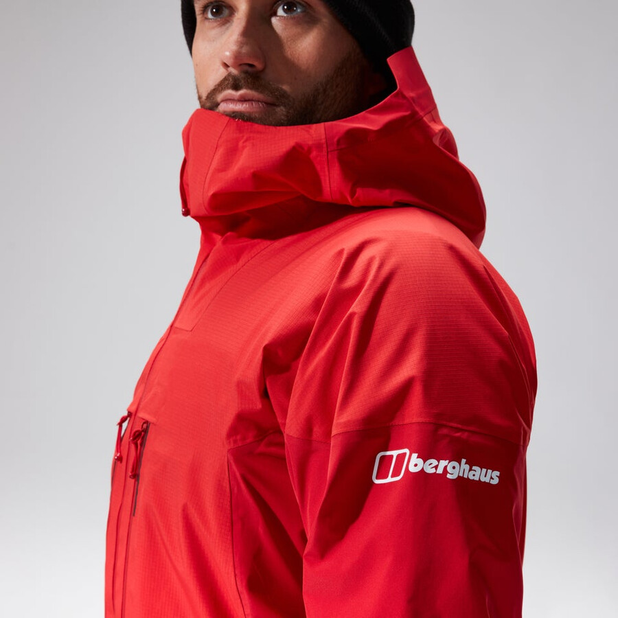 mens mtn guide alpine pro gore-tex jacket - red berghaus