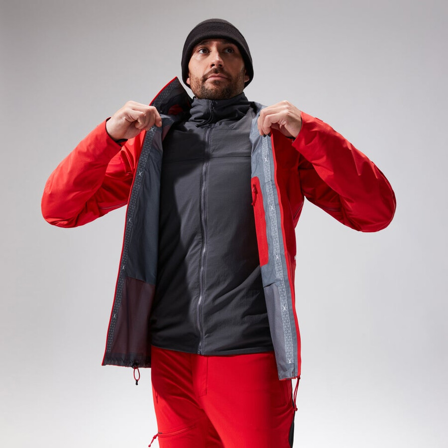mens mtn guide alpine pro gore-tex jacket - red berghaus