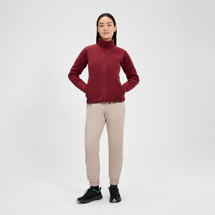 womens prism interactive polartec fleece jacket - red berghaus