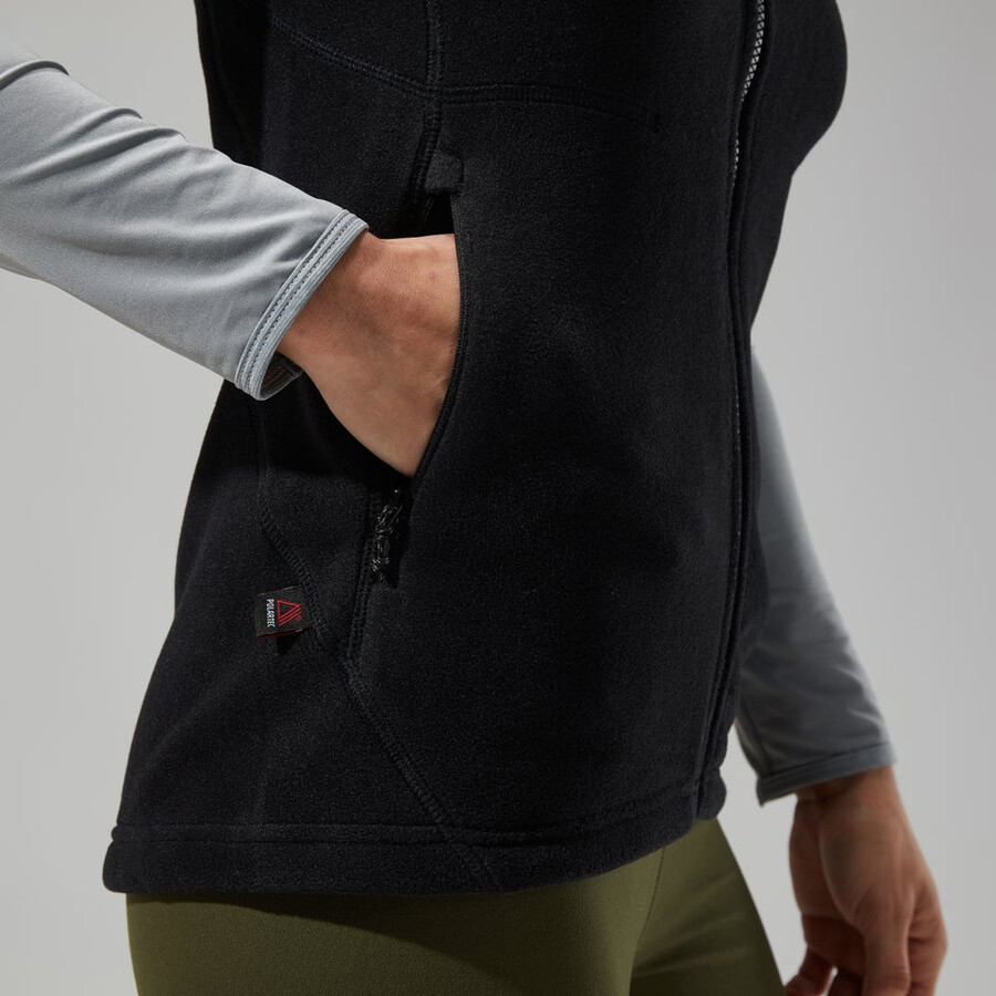 womens prism polartec interactive vest - black berghaus