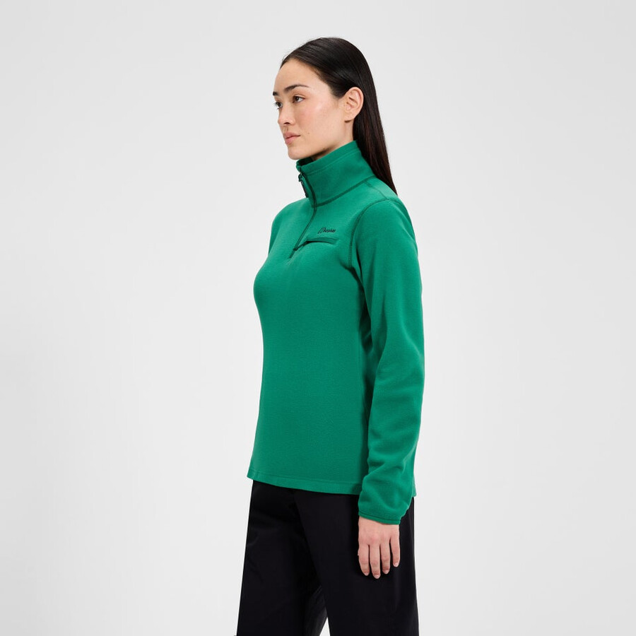 womens prism 2.0 micro half zip polartec fleece - green berghaus