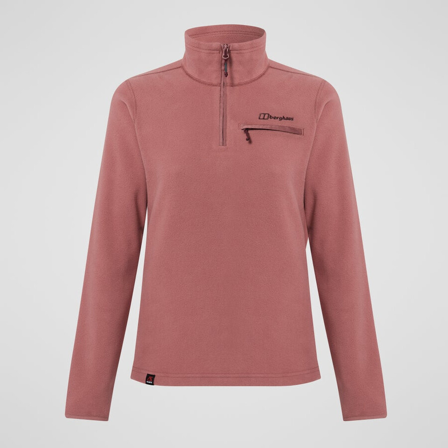 womens prism 2.0 micro half zip polartec fleece - red berghaus