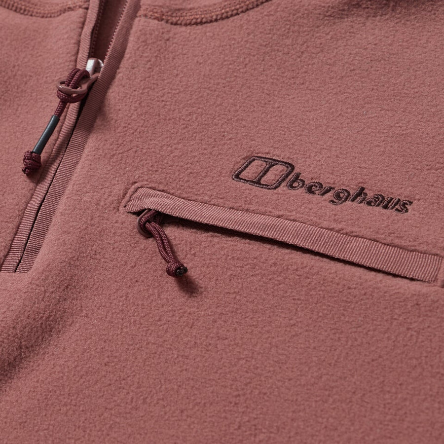 womens prism 2.0 micro half zip polartec fleece - red berghaus