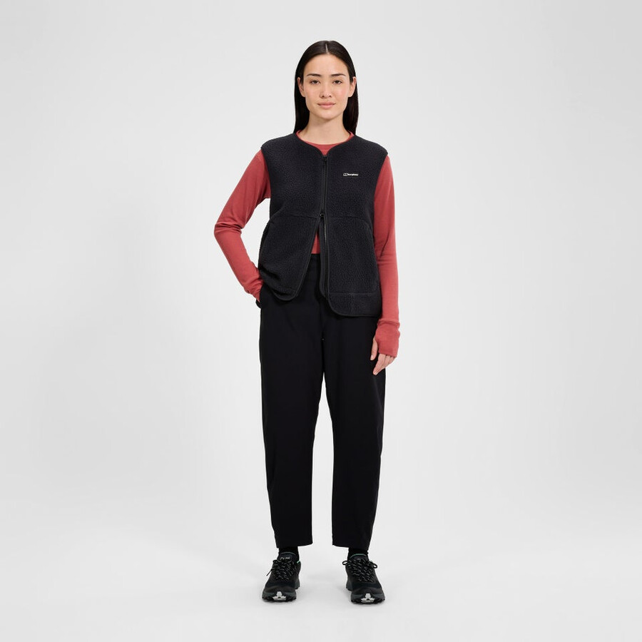 womens hanby relaxed vest - black berghaus