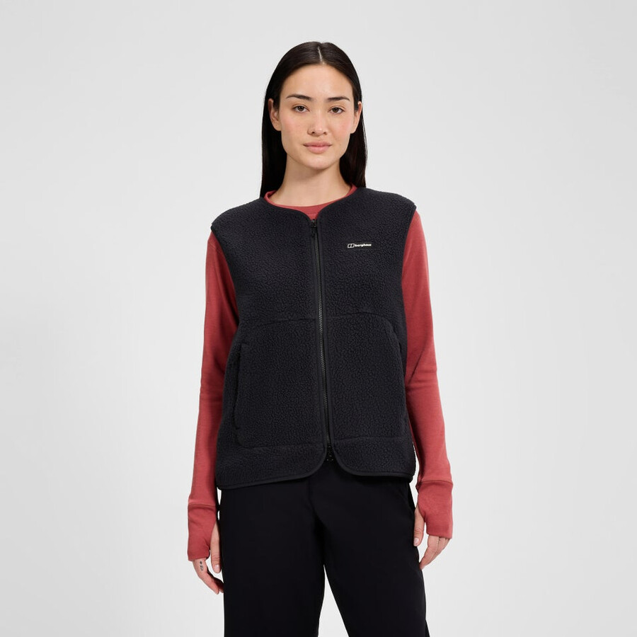 womens hanby relaxed vest - black berghaus