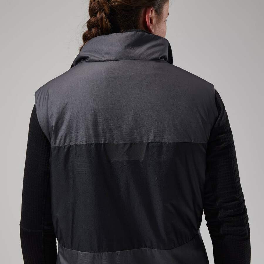 womens mtn arete lb synthetic vest - greyblack berghaus