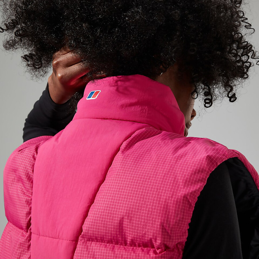 unisex sabber down insulated gilet - pink berghaus