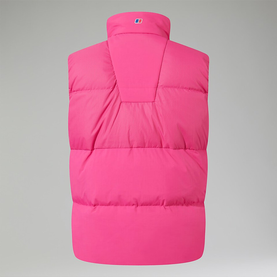unisex sabber down insulated gilet - pink berghaus