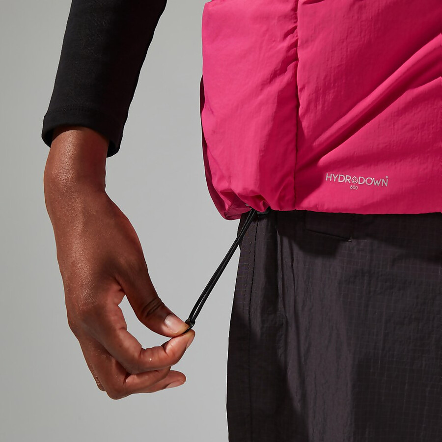unisex sabber down insulated gilet - pink berghaus