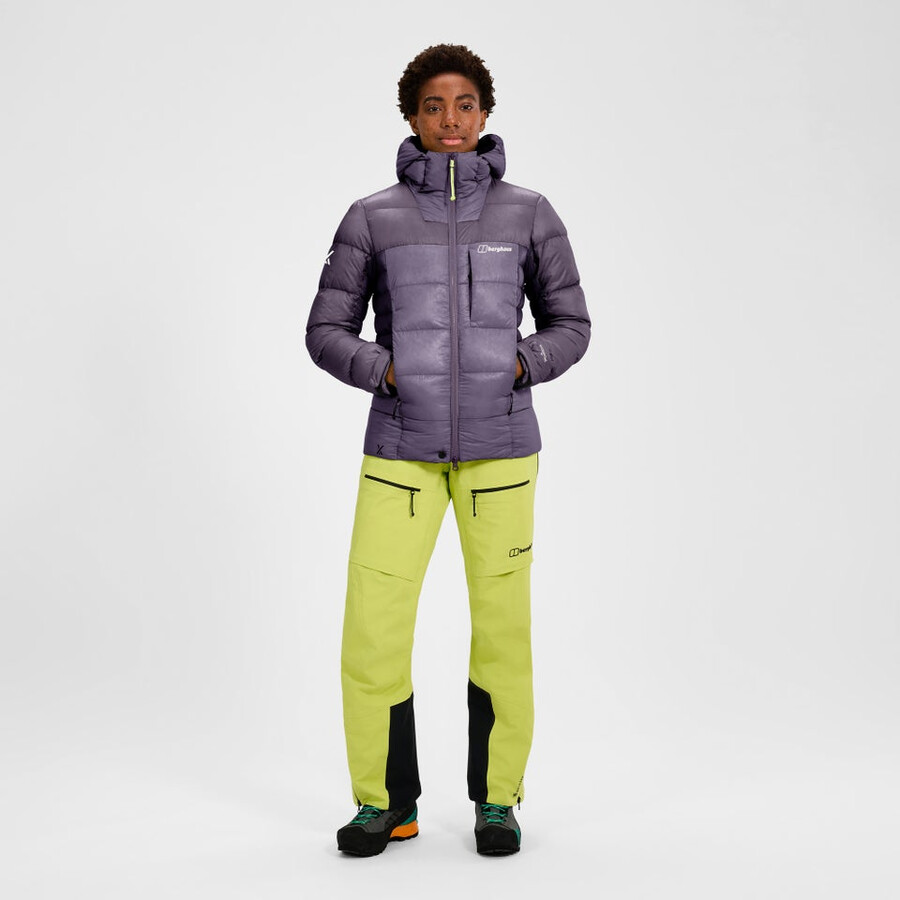 womens mtn arete ultra down hoody - purple berghaus