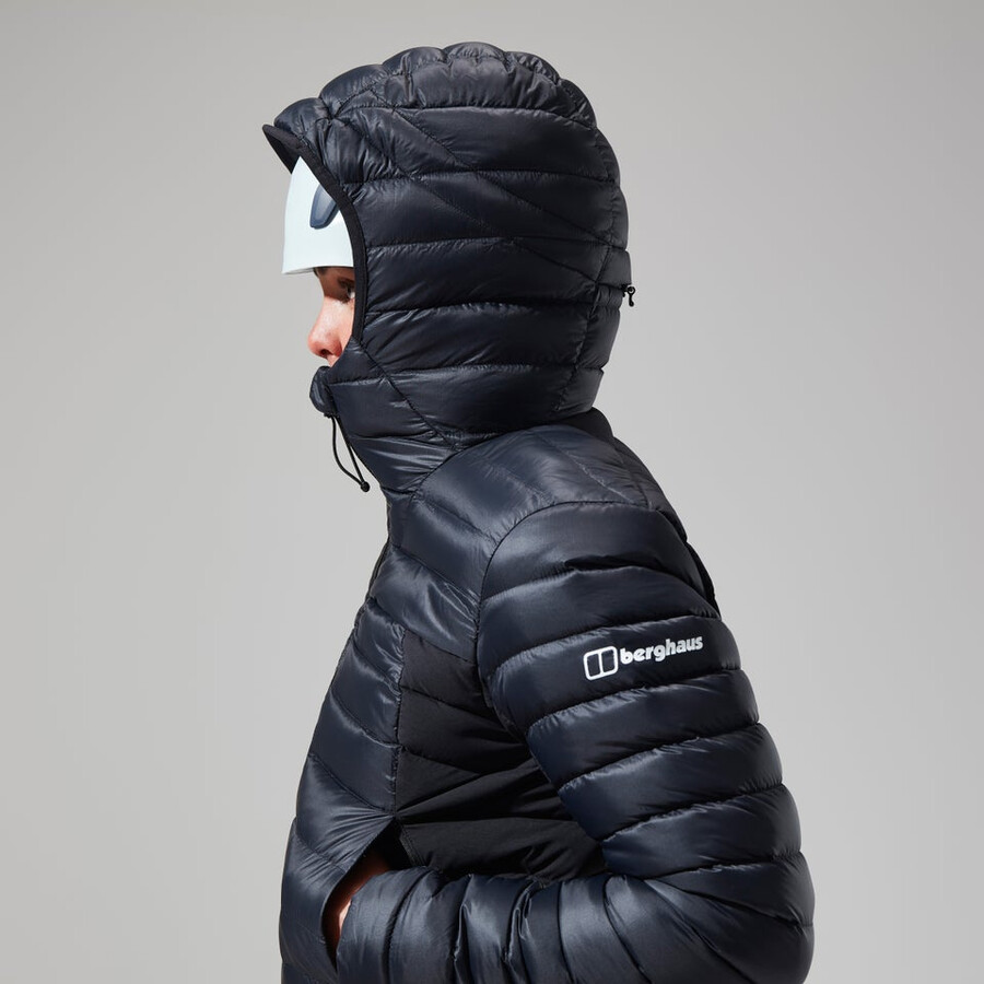 womens mtn seeker mw down hoody - black berghaus